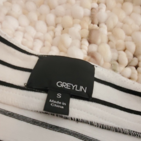 Greylin black white stripe pencil skirt SMALL - Picture 2 of 3